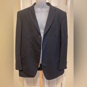 Nautica Black Wool Sport Coat Timeless Elegance, Size: 44